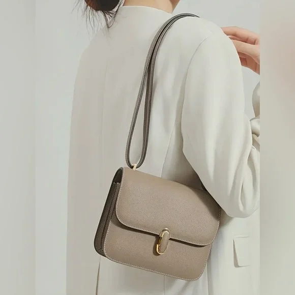 Women Handbag Leather Shoulder Crossbody Bag Small Square Bag - Picture 5 of 15